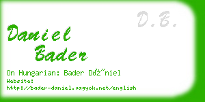 daniel bader business card